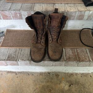 Red Wing Shoes Distressed Brown Leather Boots